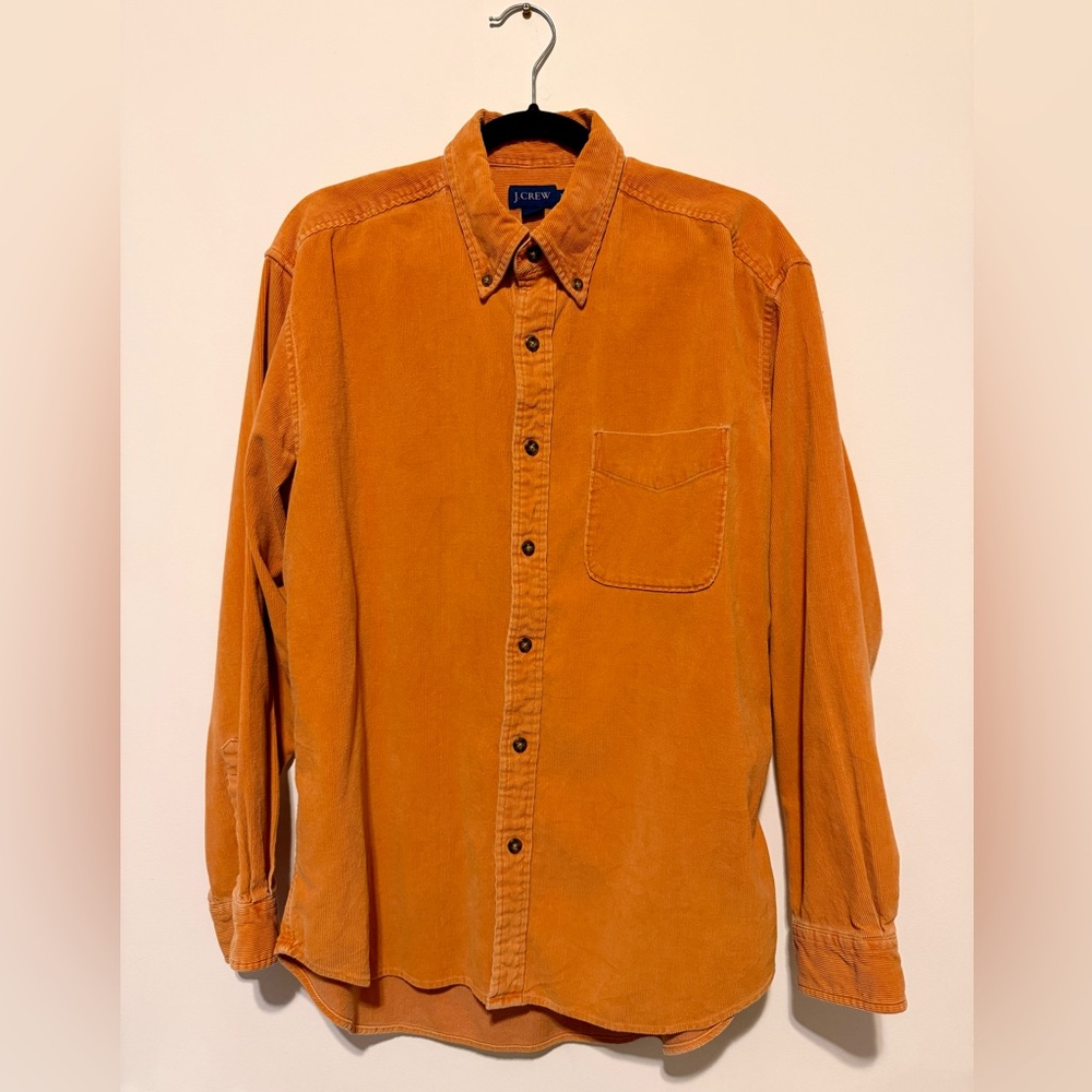 JCREW Orange Corduroy Shirt
